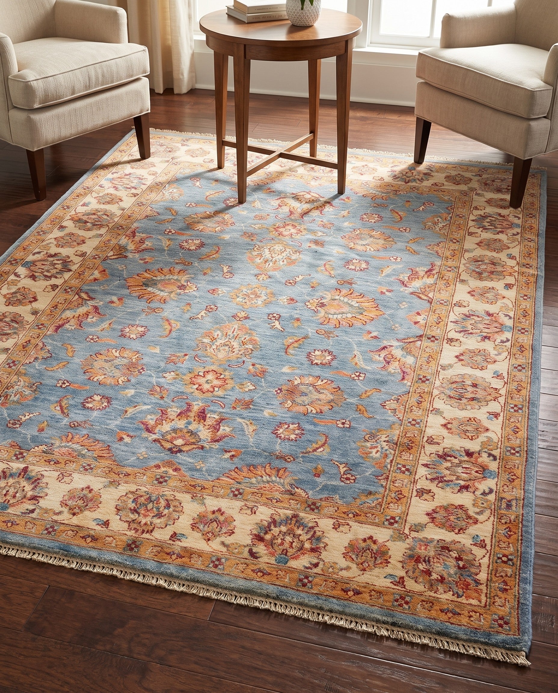 5' 1 x 6' 11 Hand Knotted Ziegler Rug