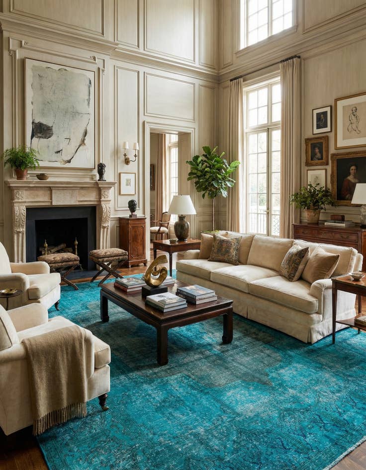 Detail image of 9' 6 x 12' 4 Vintage Royal Wool Rug