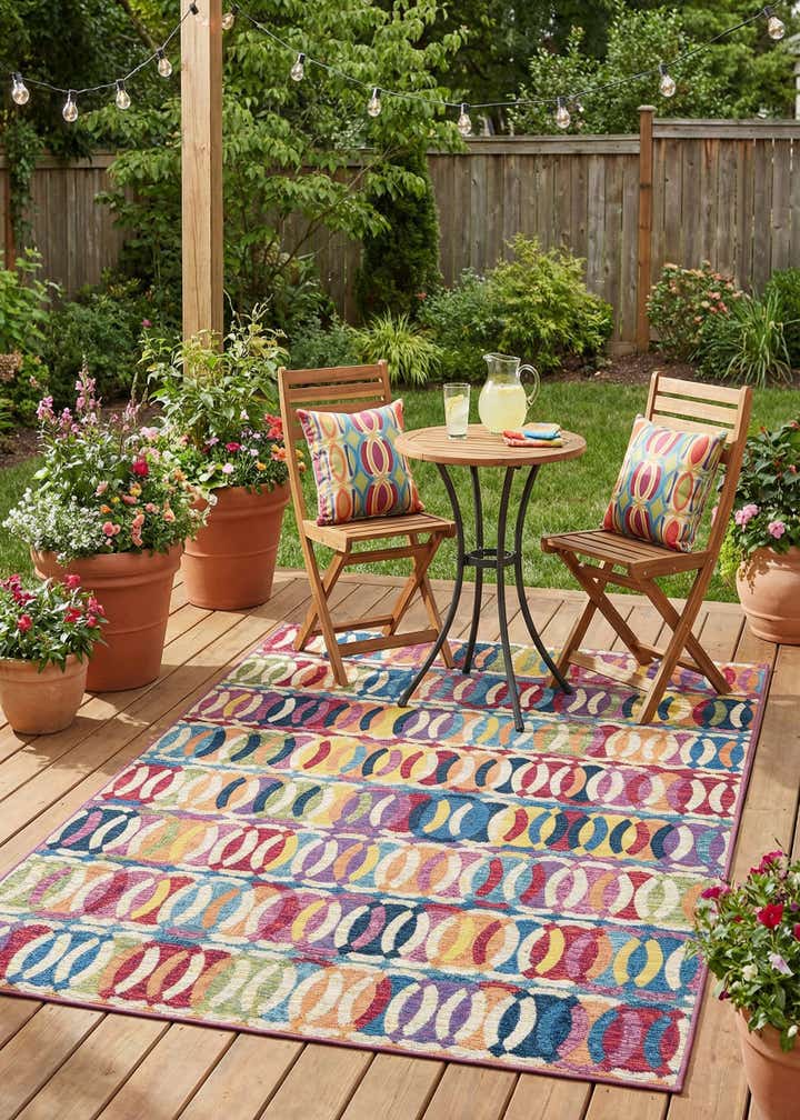 4' x 6' Easy-Clean Modern Indoor / Outdoor Rug