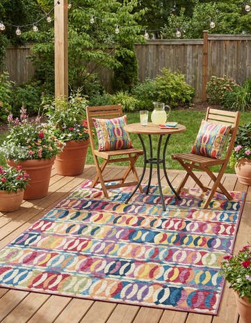 4' x 6' Easy-Clean Modern Indoor / Outdoor Rug