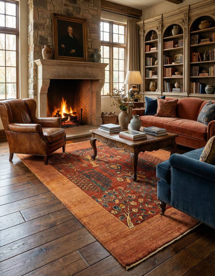 Detail image of 5' x 7' Luribaft Wool Rug