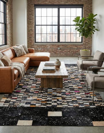 5' x 7' 11 Cowhide - Patchwork Rug