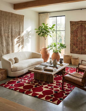5' 4 x 8' Hand Knotted Moroccan Wool Rug