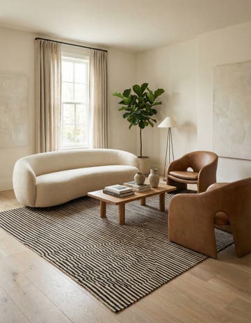 5' 7 x 7' 9 Hand Woven Kilim Modern Wool Rug
