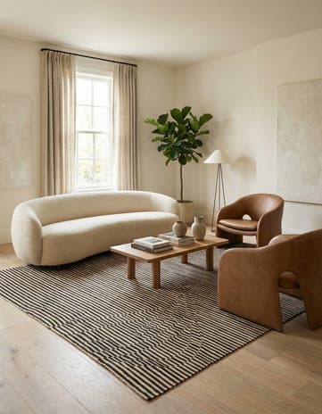 5' 7 x 7' 9 Hand Woven Kilim Modern Wool Rug