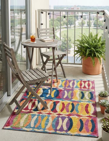 2' x 3' Easy-Clean Modern Indoor / Outdoor Rug