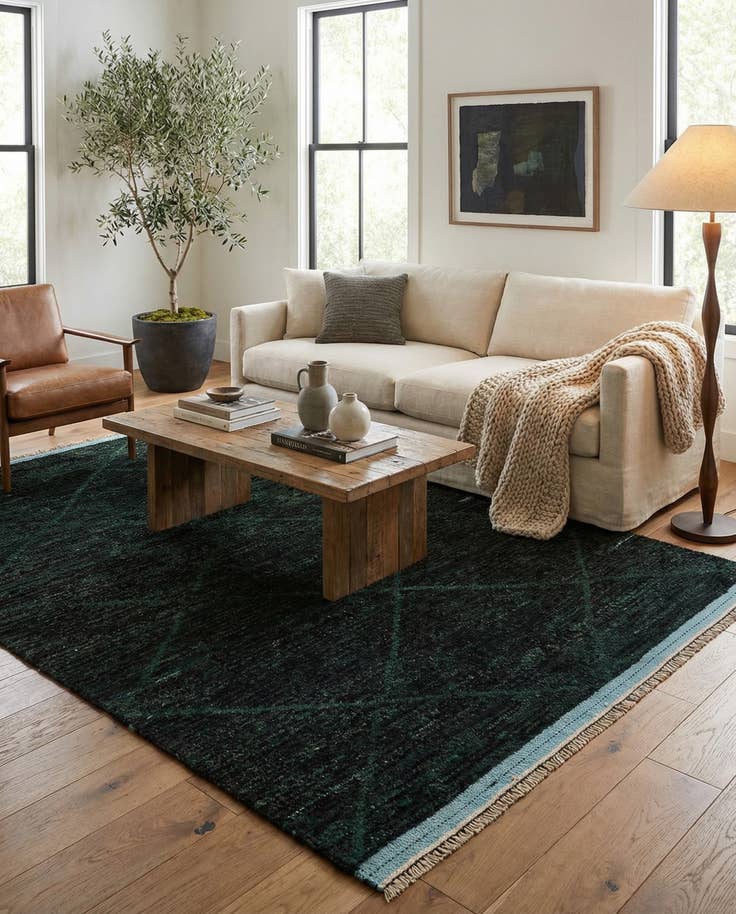 Detail image of 5' x 8' 4 Hand Knotted Moroccan Wool Rug