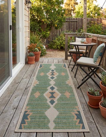 2' x 6' Easy-Clean Baja Indoor / Outdoor Runner Rug