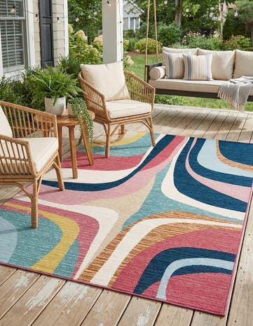 5' x 8' Easy-Clean Modern Indoor / Outdoor Rug