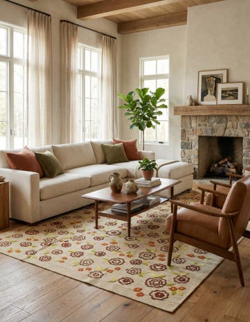 6' 6 x 9' 5 Hand Woven Kilim Modern Rug