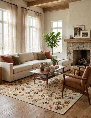 6' 6 x 9' 5 Hand Woven Kilim Modern Rug