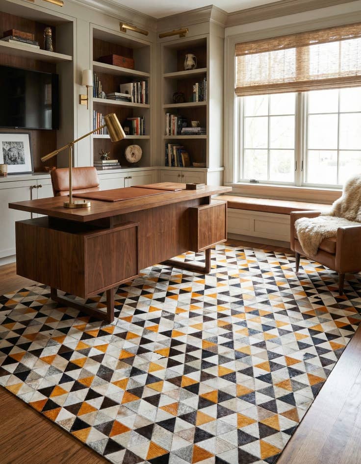 Detail image of 7' 11 x 10' 1 Cowhide Stocks Rug