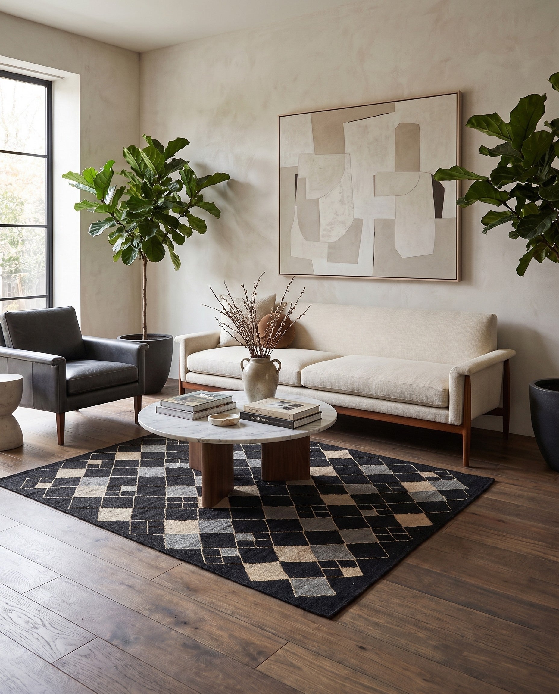 5' x 6' Hand Woven Kilim Modern Wool Rug