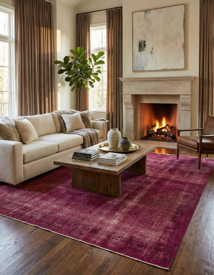 Detail image of 9' 7 x 11' 4  Hand Knotted Ultra Vintage Persian Wool Square Rug