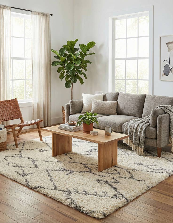 Detail image of  8' x 8' Infinity Shag Square Rug