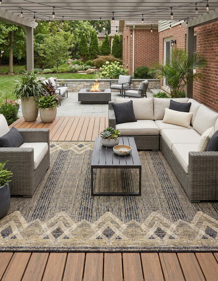 10' x 10' Easy-Clean Modern Indoor / Outdoor...