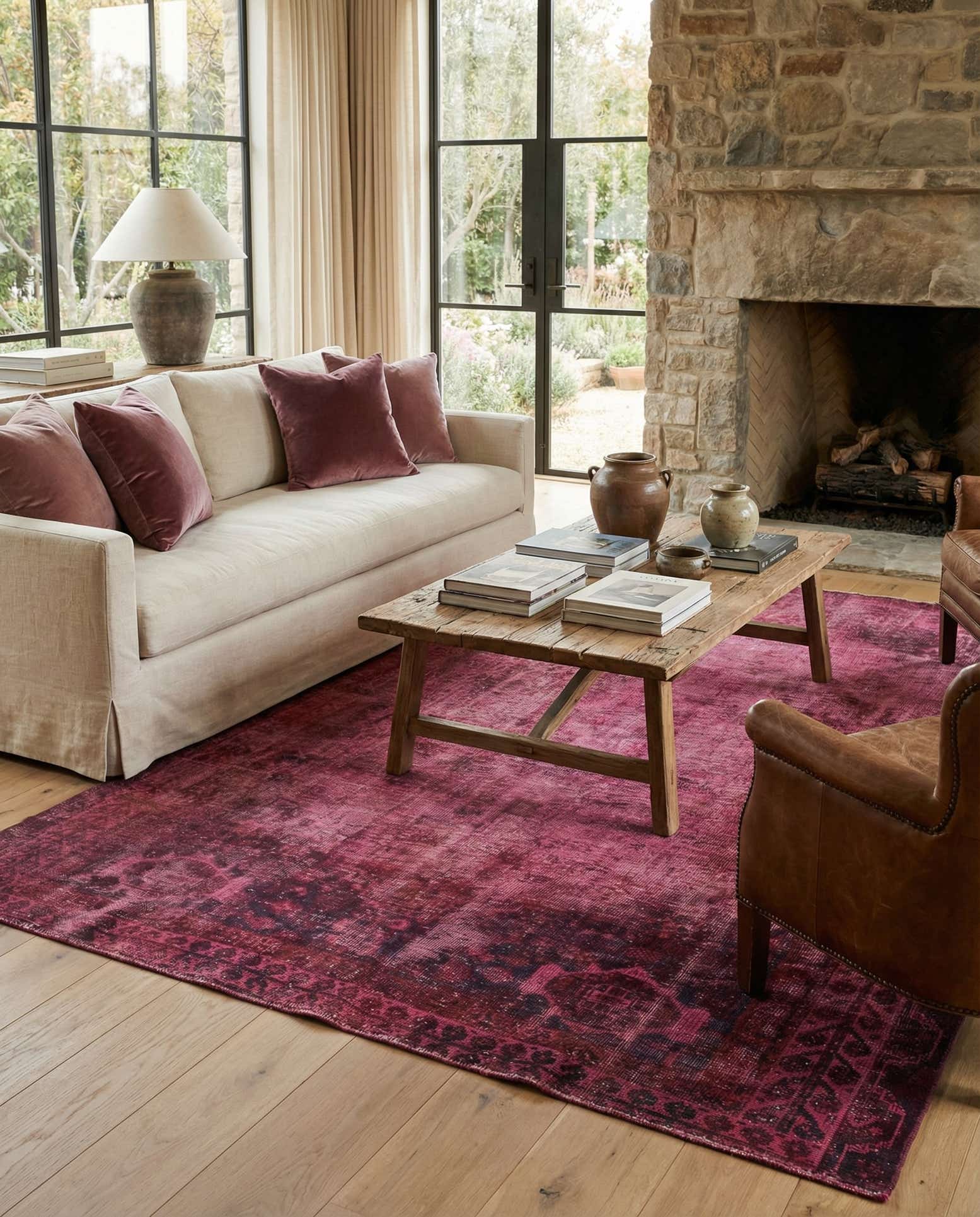7' x 9' 2 Hand Knotted Ultra Vintage Persian Wool Rug