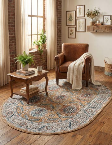 Mustard Yellow Nyla Oval Rug