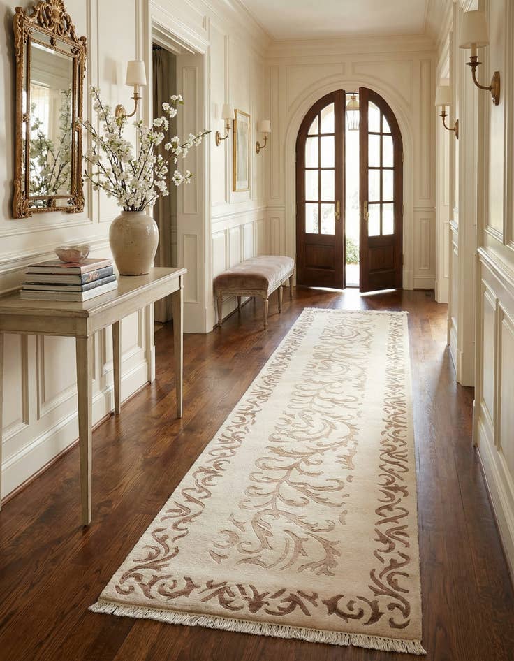 Detail image of  2' 7 x 13' 3  Hand Knotted Darya Wool Runner Rug