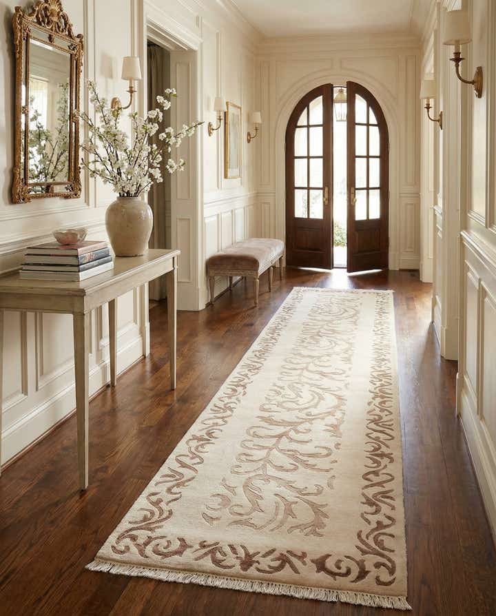 2' 7 x 13' 3 Hand Knotted Darya Wool Runner Rug