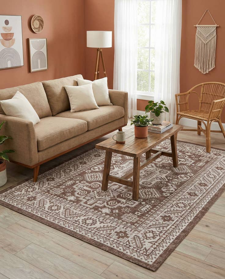 Detail image of 6' x 9' Easy-Clean Aztec Indoor / Outdoor Rug