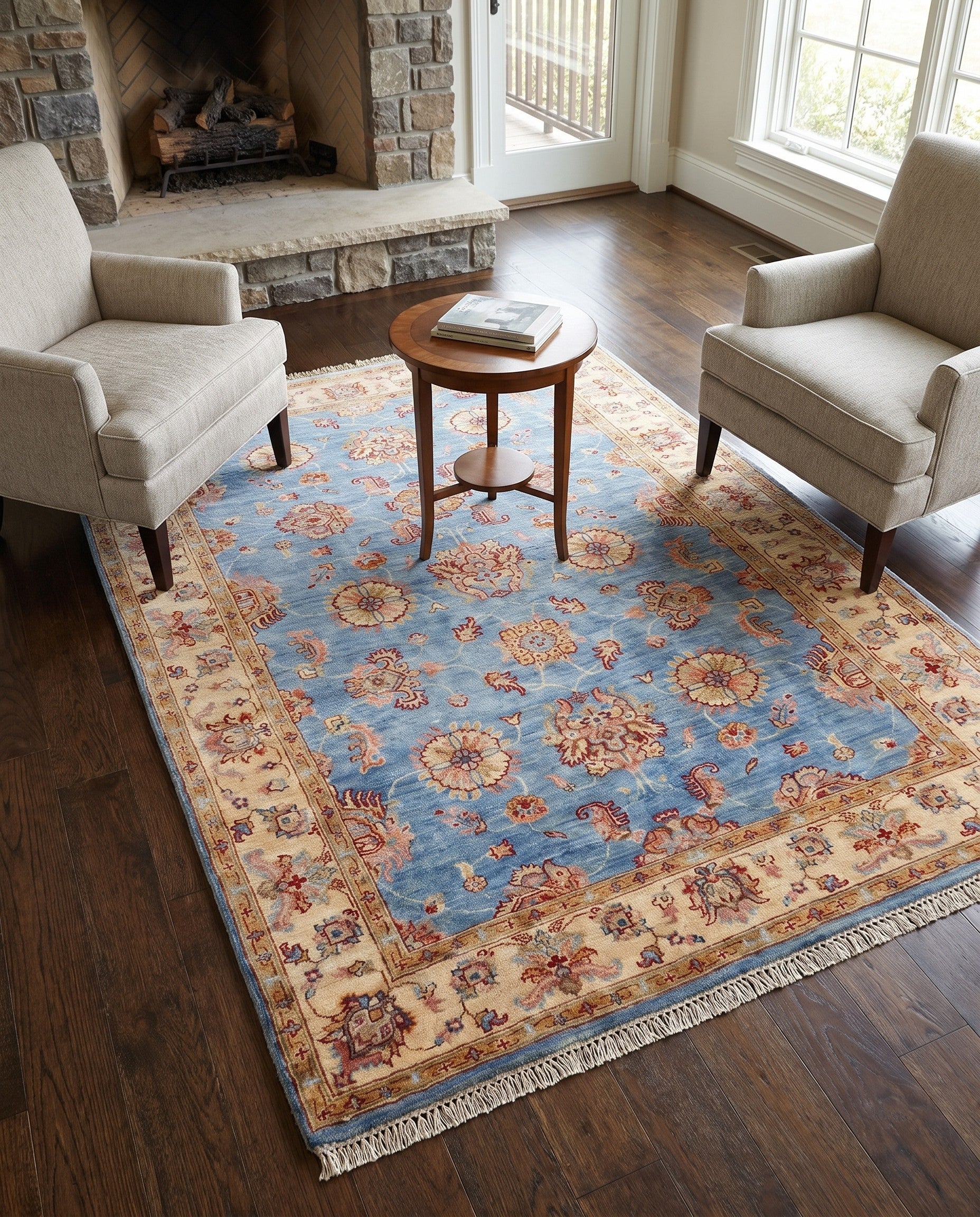 4' x 6' 1 Hand Knotted Ariana Ziegler Rug