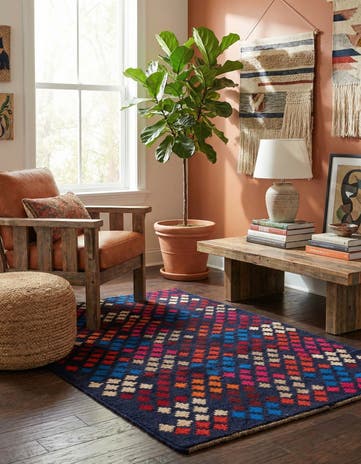 3' x 4' 6 Hand Knotted Balouch Wool Rug