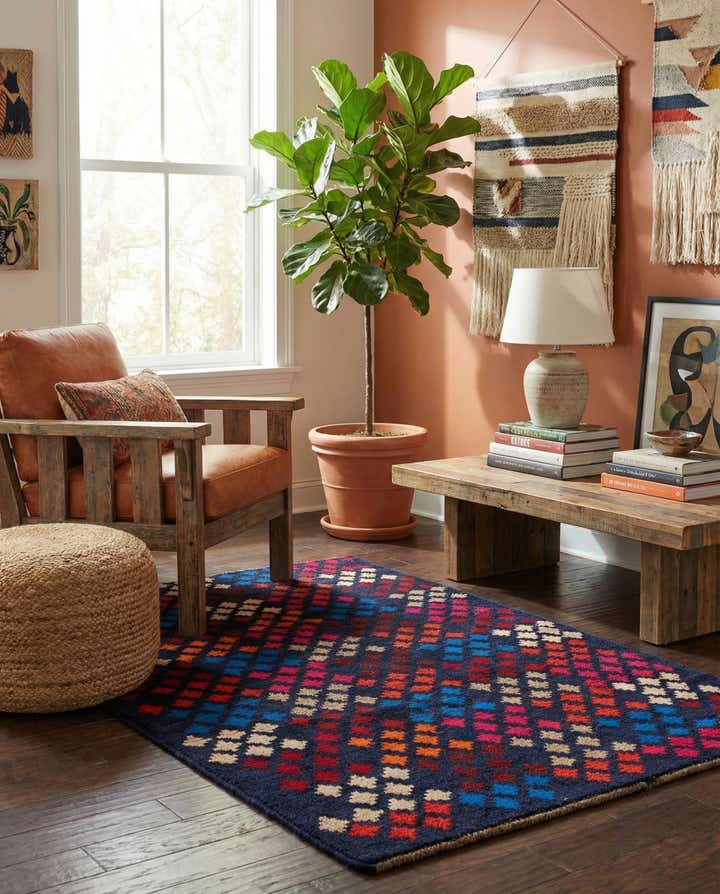 3' x 4' 6 Hand Knotted Balouch Wool Rug