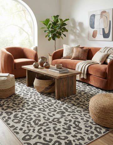 13' x 13' Easy-Clean Safari Indoor / Outdoor Square Rug