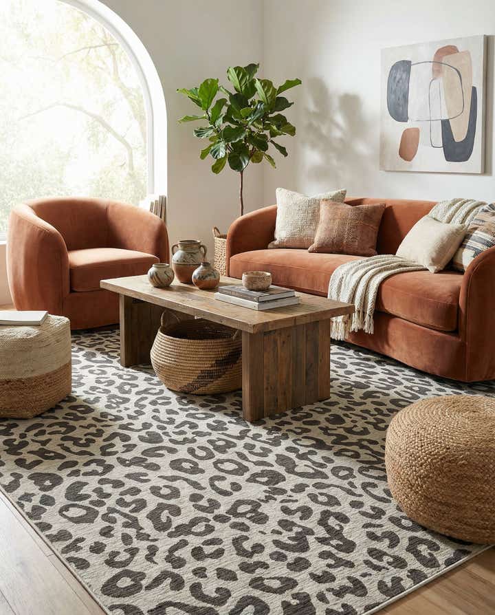 13' x 13' Easy-Clean Safari Indoor / Outdoor Square Rug