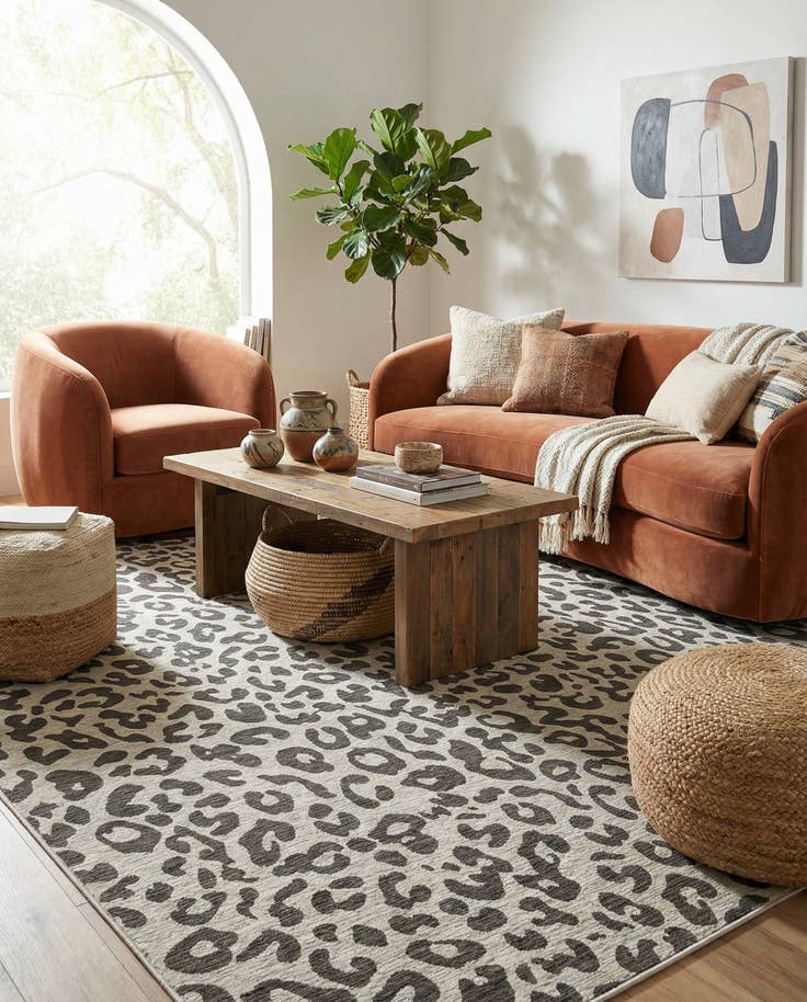 Detail image of 13' x 13' Easy-Clean Safari Indoor / Outdoor Square Rug