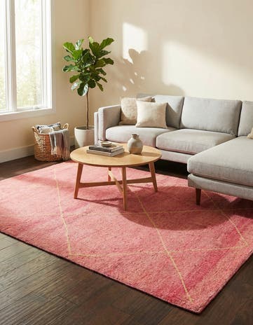 4' 7 x 6' 7 Hand Knotted Moroccan Wool Rug