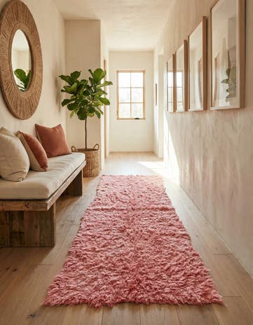 4' 1 x 8' 1 Hand Knotted Moroccan Wool Runner Rug