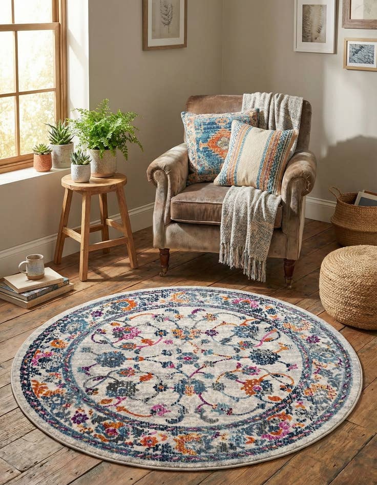 Detail image of 3' 7 x 3' 7 Budapest Round Rug
