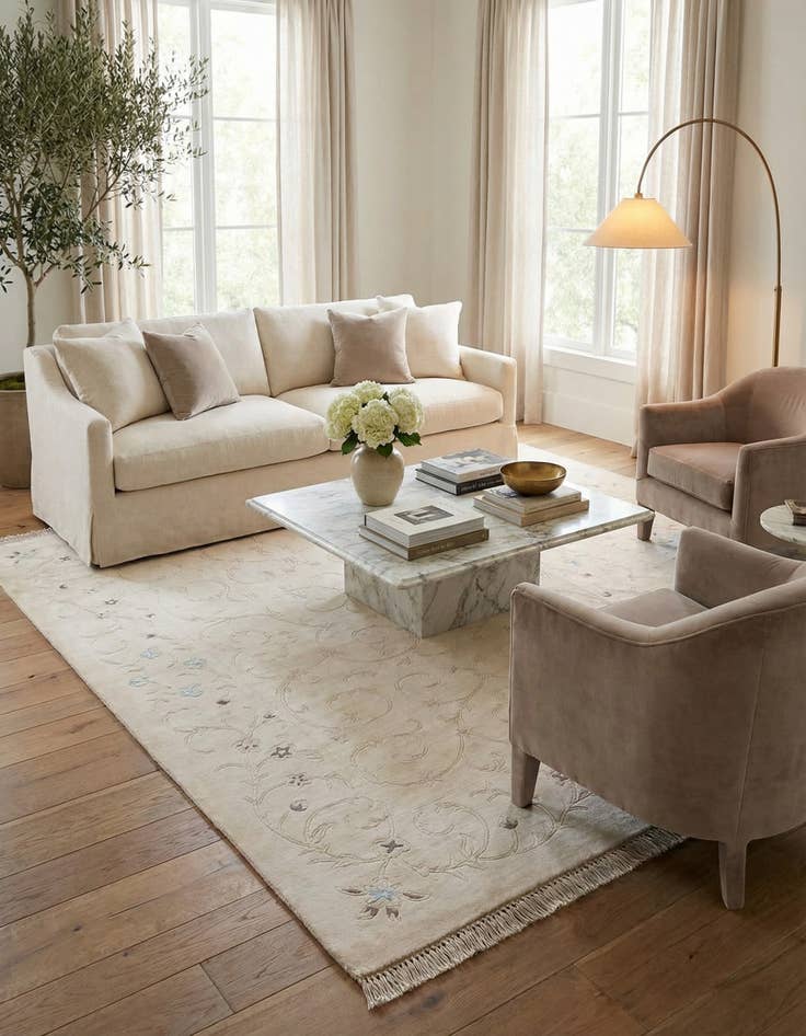 Detail image of 6' 7 x 9' 9  Hand Knotted Darya Wool Rug