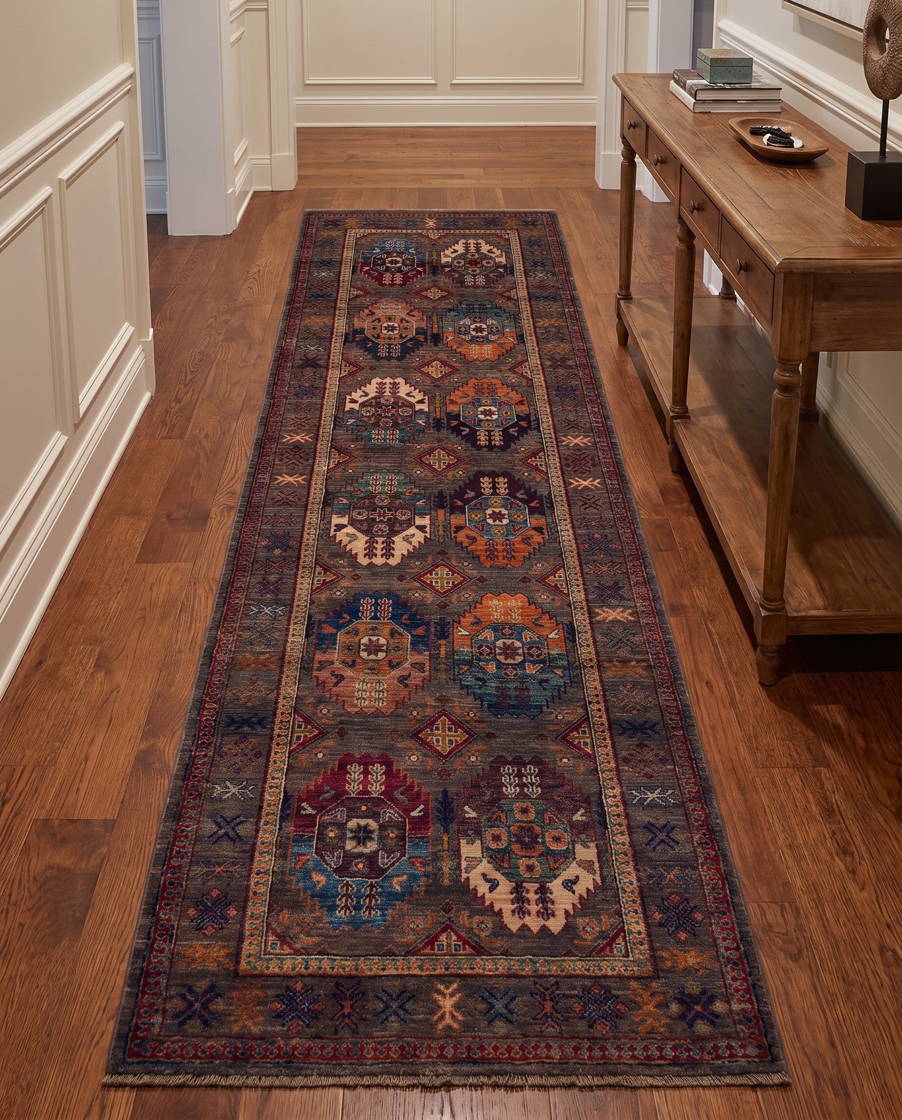 2' 9 x 8' 7 Hand Knotted Ariana Ziegler Runner Rug