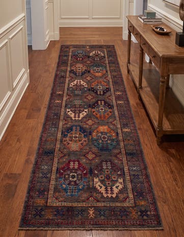 2' 9 x 8' 7 Hand Knotted Ariana Ziegler Runner Rug