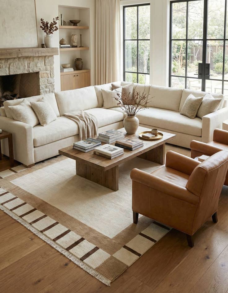 Detail image of 7' 10 x 9' 8  Hand Knotted Darya Wool Rug