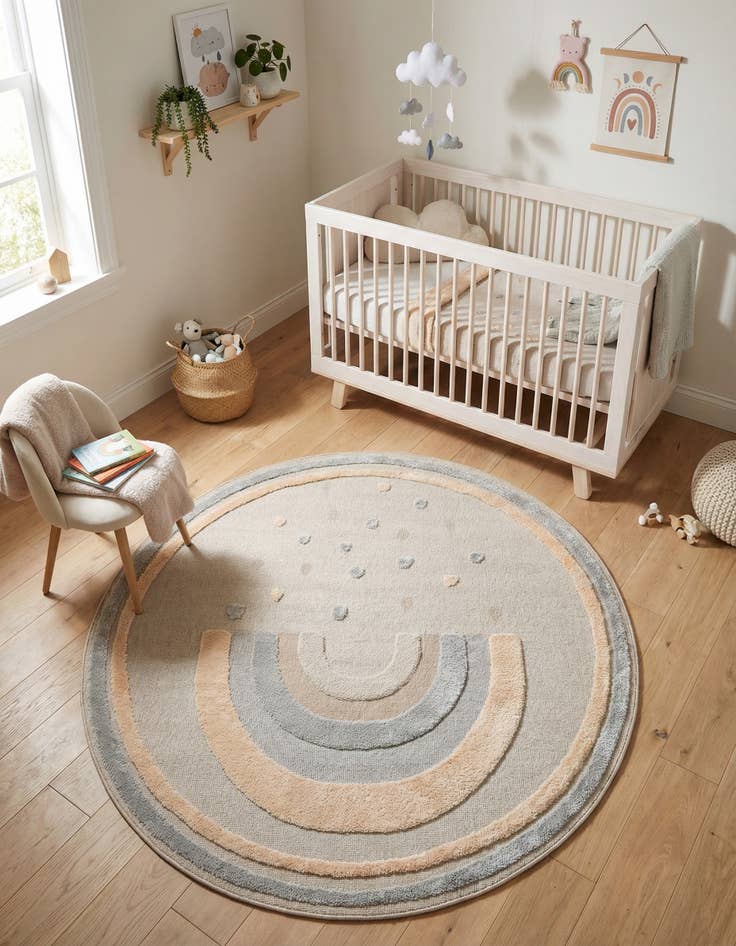 Detail image of 7' x 7' Whimsy Kids Round Rug