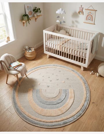 7' x 7' Whimsy Kids Round Rug