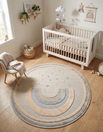 7' x 7' Whimsy Kids Round Rug