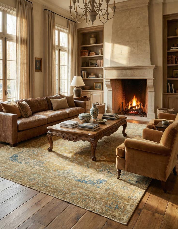 Detail image of 9' 1 x 13' 7  Hand Knotted Ultra Vintage Persian Wool Rug