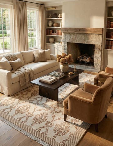 5' 9 x 8' 2 Hand Knotted Darya Wool Rug