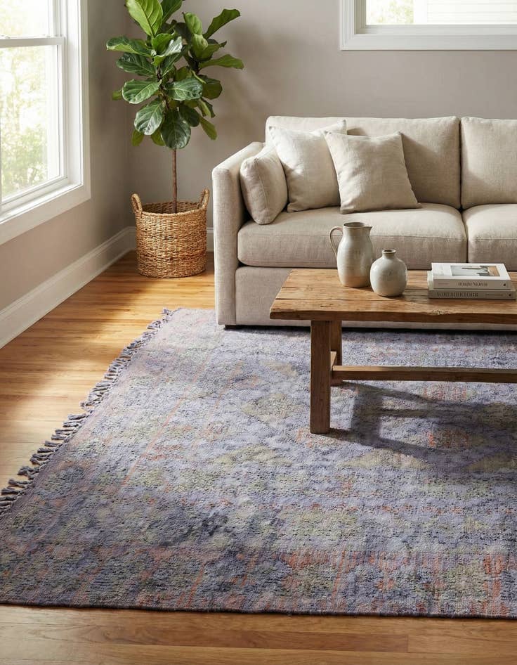 Detail image of 4' 3 x 6' 5  Hand Woven Kilim Modern Wool Rug