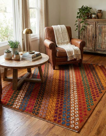 5' 1 x 6' 7 Hand Knotted Balouch Wool Rug