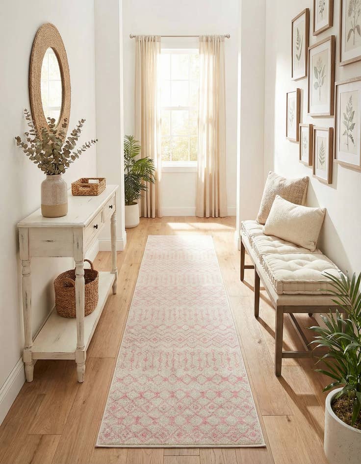 Detail image of  2' 7 x 10' Moroccan Trellis Runner Rug