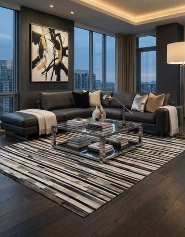 5' x 8' Cowhide - Patchwork Rug