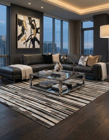 5' x 8' Cowhide - Patchwork Rug