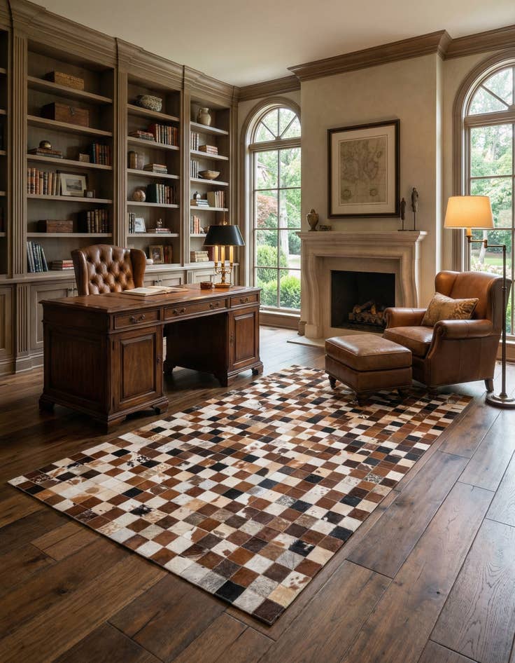 Detail image of 5' 2 x 8' Cowhide Rug