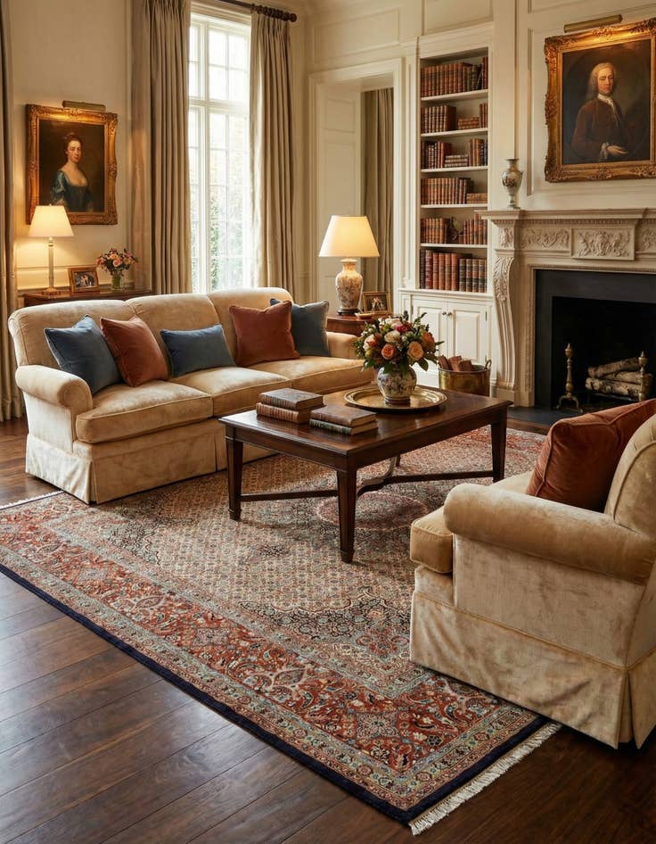 Detail image of  8' 1 x 9' 6  Hand Knotted Mood Persian Wool Rug